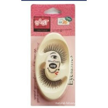 Criss Cross Feather Paper Natural False Eyelashes Human Hair , Marlliss